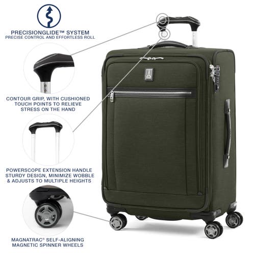 Travelpro Platinum Elite Softside Expandable Medium 25-inch Checked Luggage In Pilot Green
