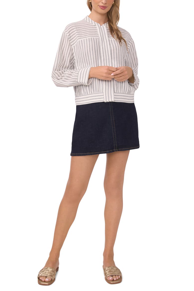 Crop Bomber Jacket, Alternate, color, ULTRA WHITE