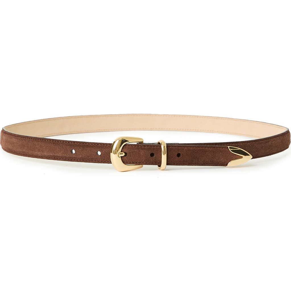B-Low the Belt Leo Suede Belt in Chocolate Gold at Nordstrom, Size X-Large
