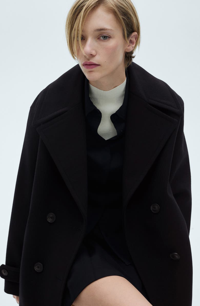 MANGO Double Breasted Coat, Alternate, color, 