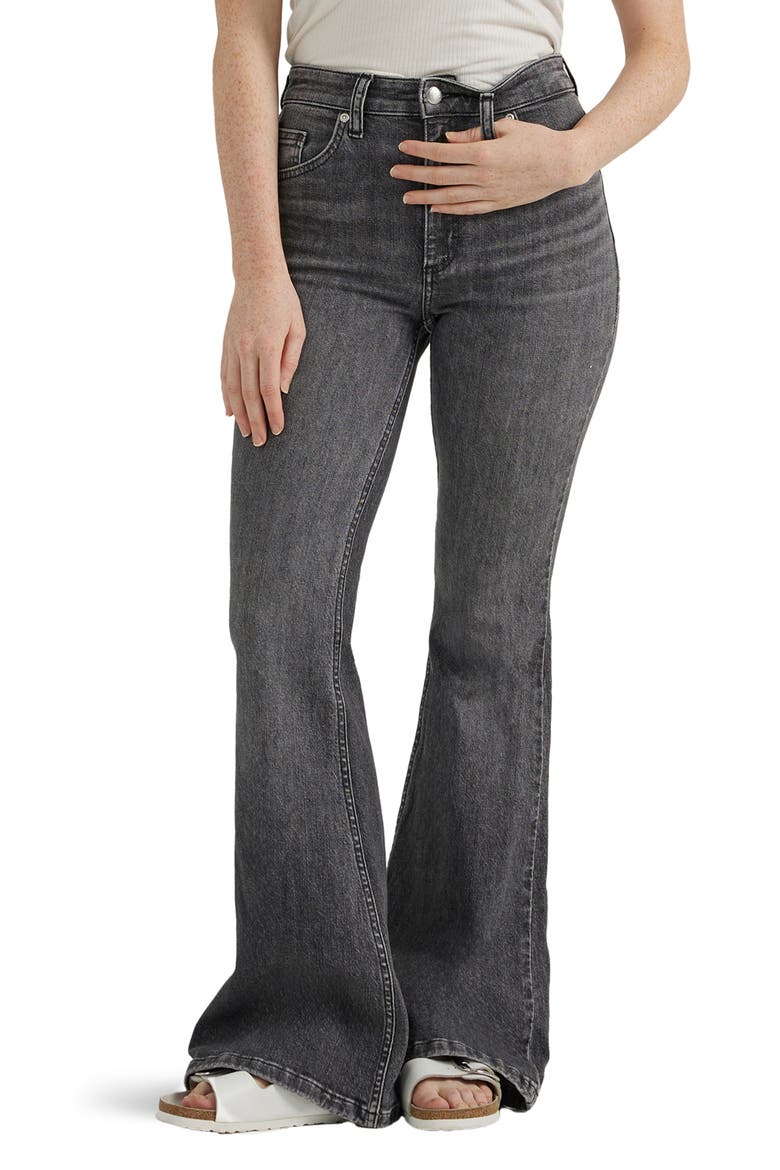 High Waist Flare Leg Jeans, Main, color, ONE DARK NIGHT