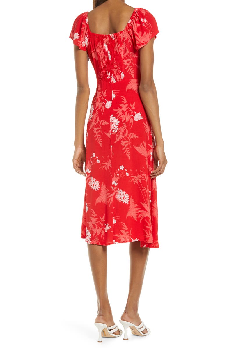 Chelsea28 Floral Slit Dress, Alternate, color, 