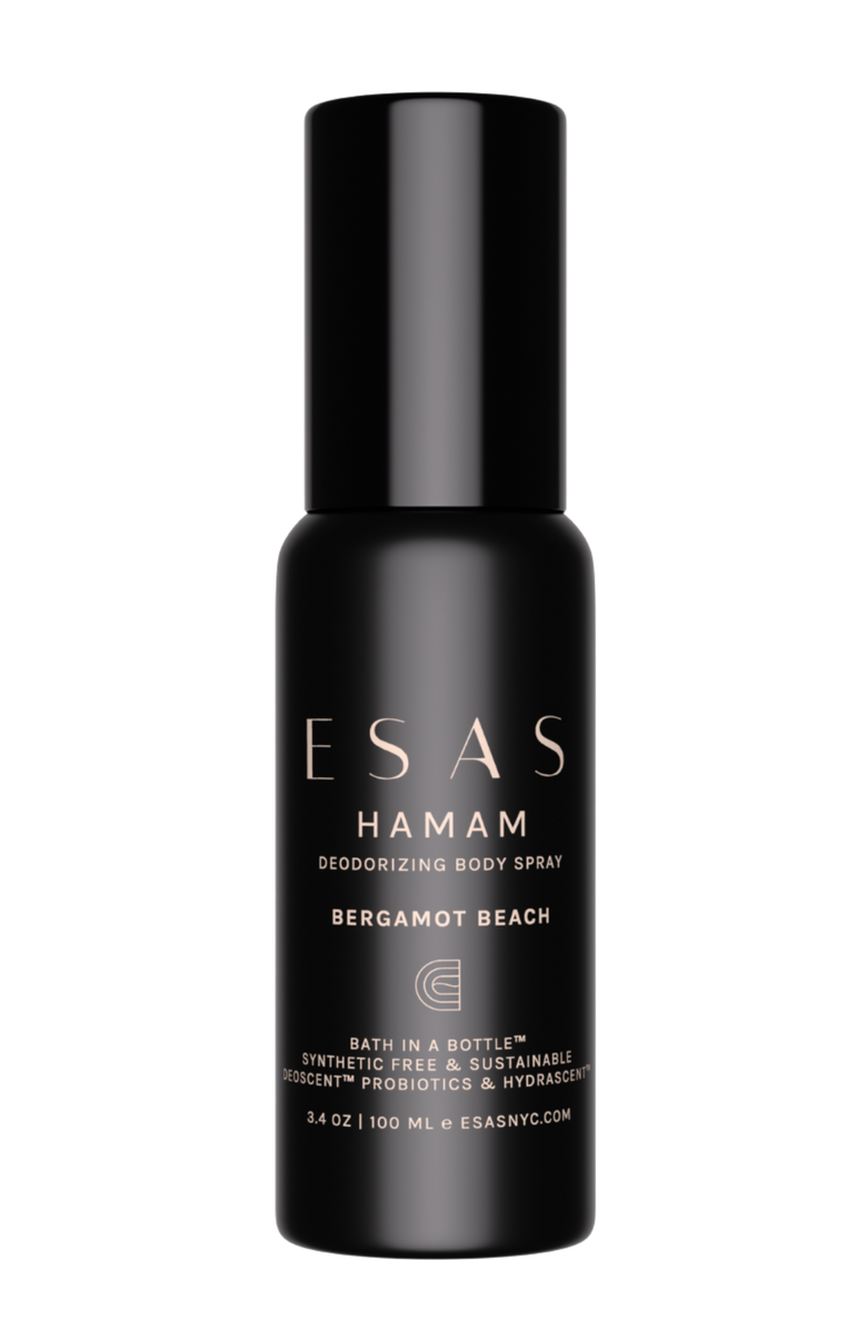 Esas NYC Bergamot Beach Hamam Organic Deo Body Spray - Citrus & Coconut Water, Main, color, 3.4 Oz