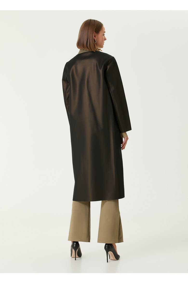 Wool Blend Paper Coat, Alternate, color, Brown