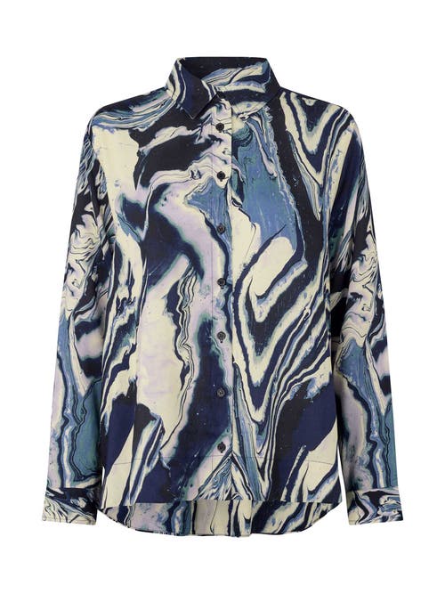 Masai Copenhagen Maimanja Long Sleeve Collared Shirt In Multi