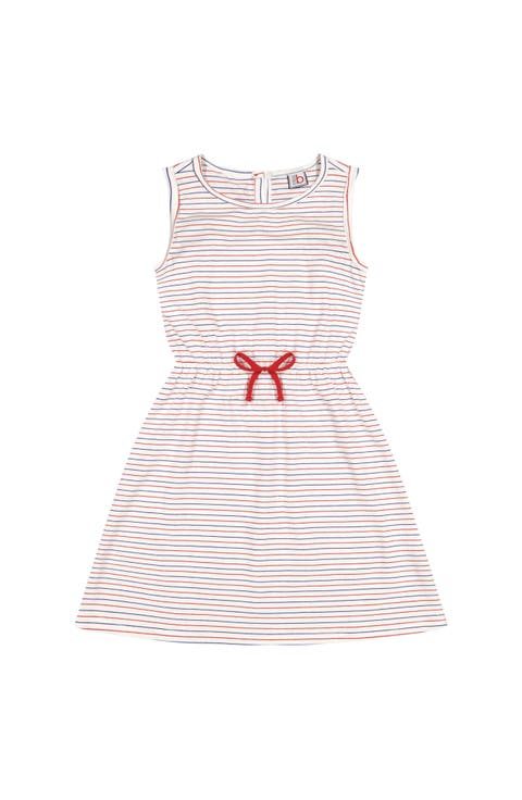 Sara Racerback Dress Red White Blue Stripe