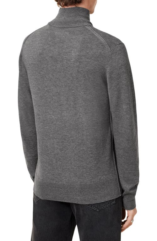 Allsaints Kilburn Funnel Neck Wool Blend Quarter Zip Sweater
