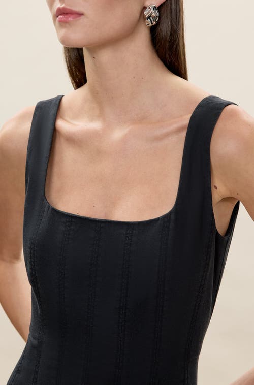 Rebecca Taylor Edith Garment Dyed Dress In Black