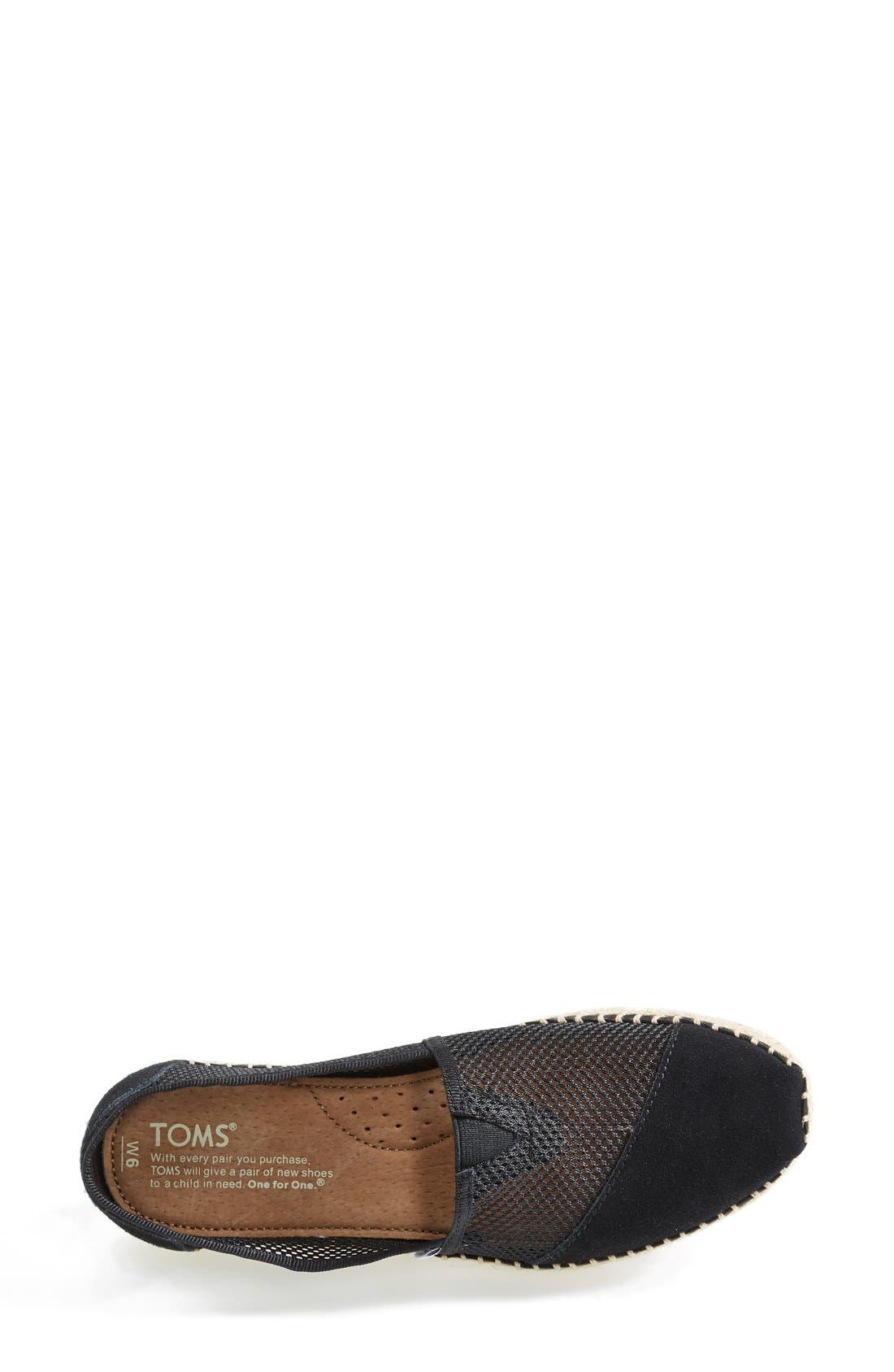 'Classic' Mesh Slip-On, Alternate, color, BLACK