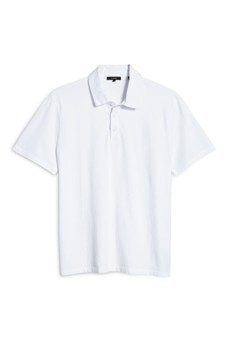 Regular Fit Garment Dyed Cotton Polo, Alternate, color, OPTIC WHITE