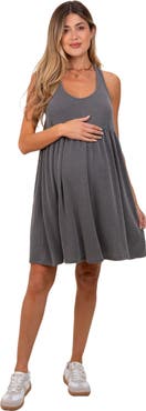 PinkBlush Ribbed Sleeveless Open Back Midi Dress