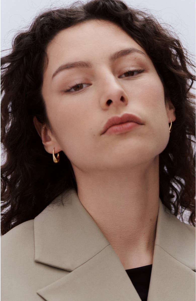 Otiumberg Sterling Silver Roscida Drop Hoop Earrings, Alternate, color, 