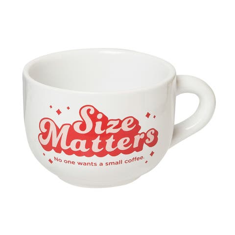 Size Matters Cappuccino Mug Ceramic White 24 oz