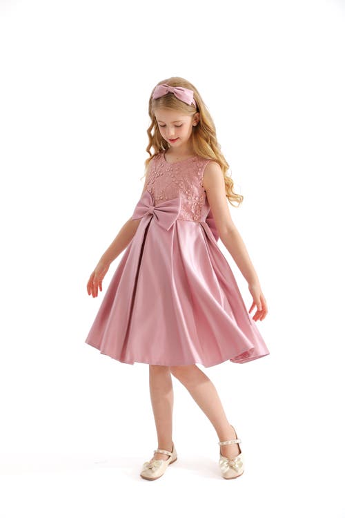 Tulleen Hampton Double Bow Dress In Pink