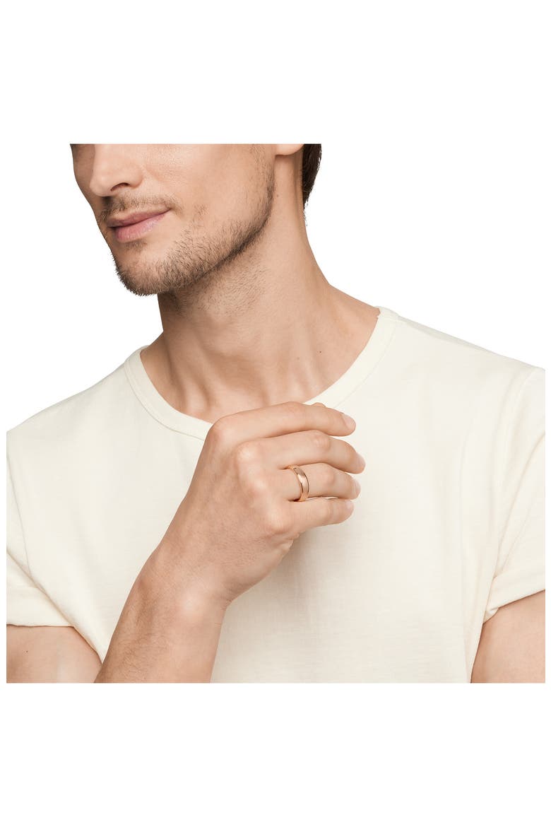 DY Classic Band Ring in 18k White Gold, Alternate, color, ROSE GOLD