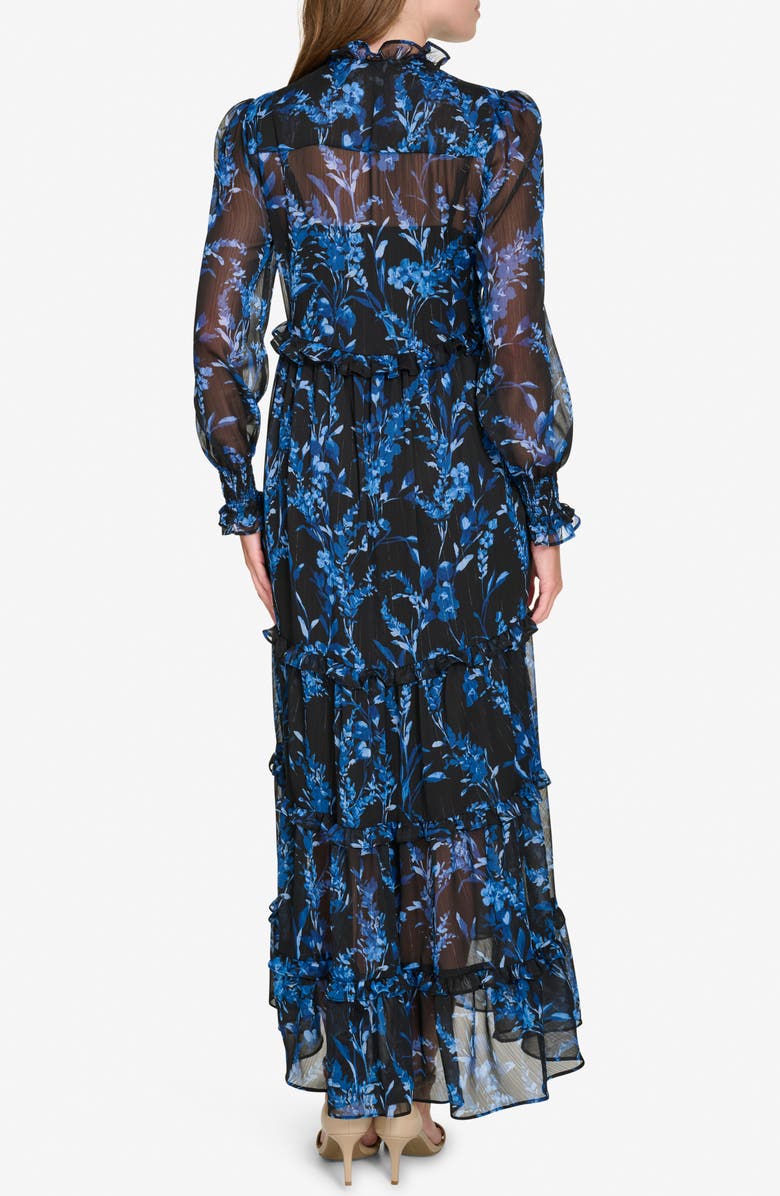 Tommy Hilfiger Provincial Floral Long Sleeve Chiffon Maxi Dress, Alternate, color, 