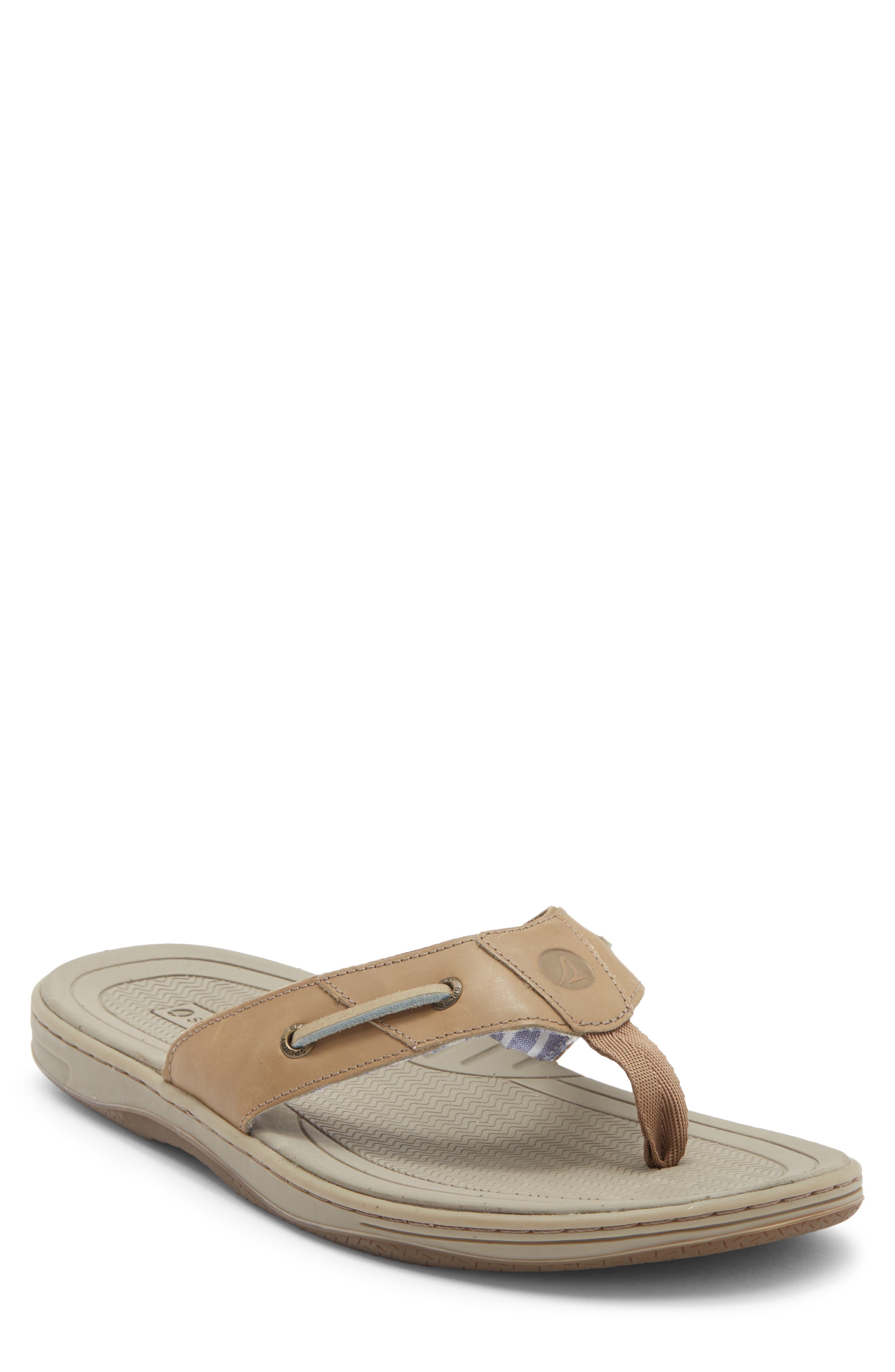 Sperry Baitfish Flip Flop, Main, color, Medium Beige