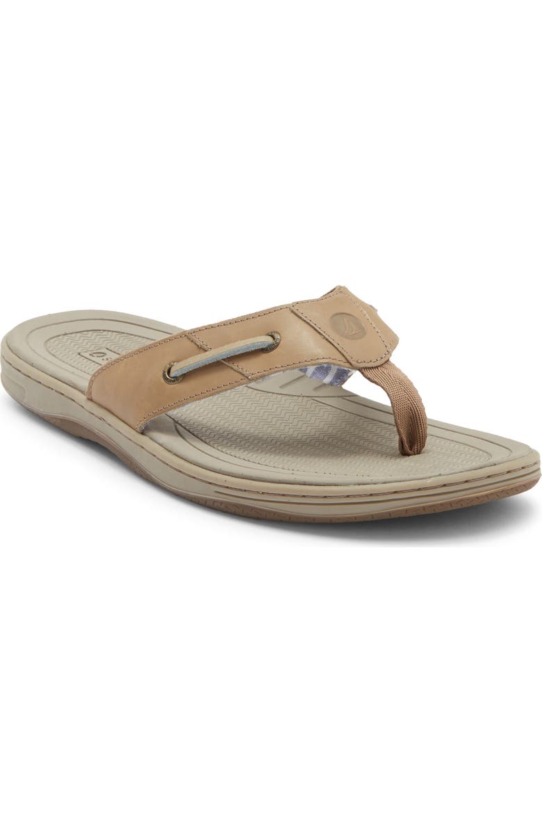 Sperry Baitfish Flip Flop, Main, color, Medium Beige