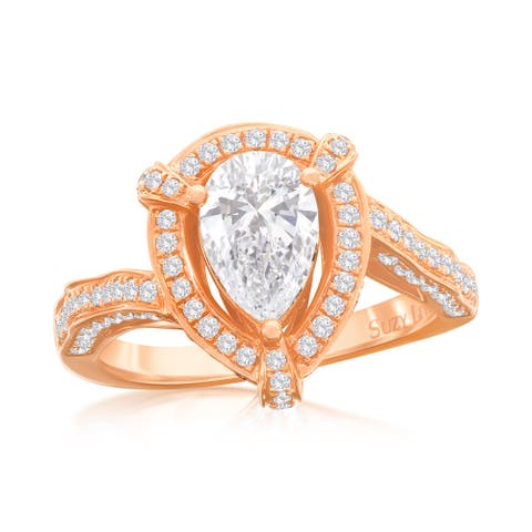 18K Rose Gold 1.20ct Yellow Diamond & 0.70cttw Diamond Ring
