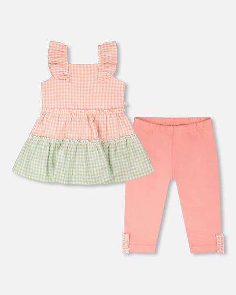 Tunic and Organic Cotton Gingham Capri Set (Baby)