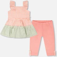 Deux par Deux Tunic and Organic Cotton Gingham Capri Set