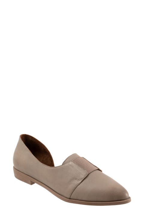 Brenda Half d'Orsay Pointed Toe Flat (Women)