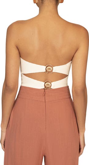 Tropic Oasis Strapless Knit Top
