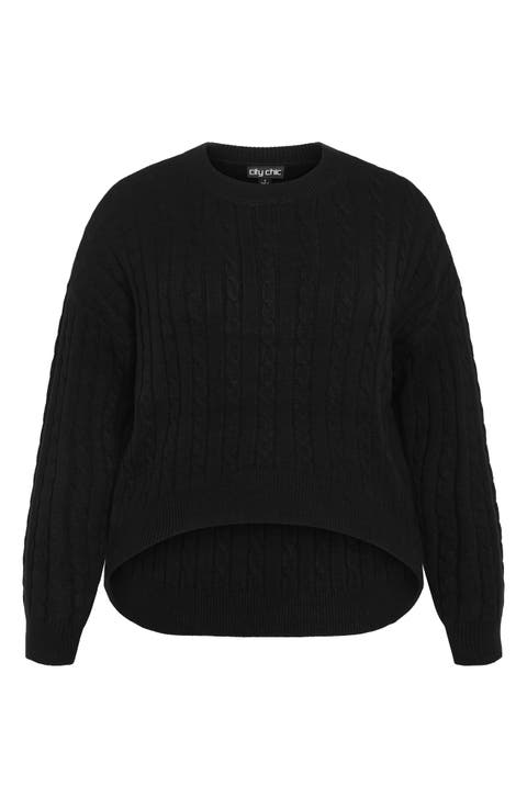 Kenia Cable Stitch Sweater (Plus)