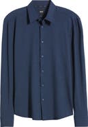 BOSS Roan Kent Knit Button-Up Shirt