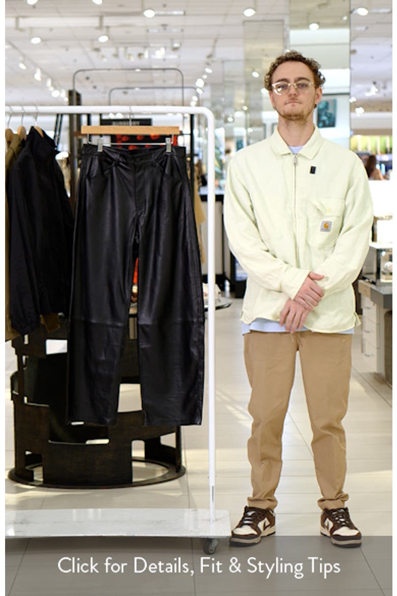 Tribeca Leather Barrel Leg Pants video
