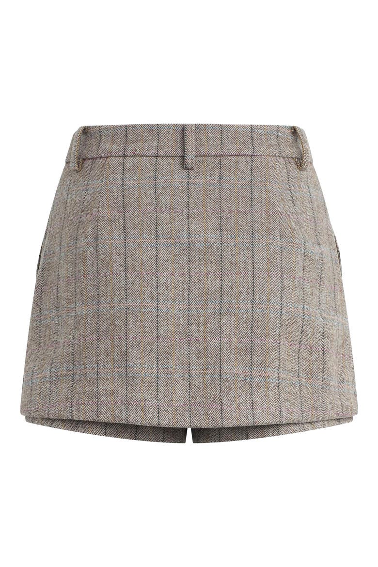 Spencer Herringbone Skort, Alternate, color, NATURAL HERRINGBON