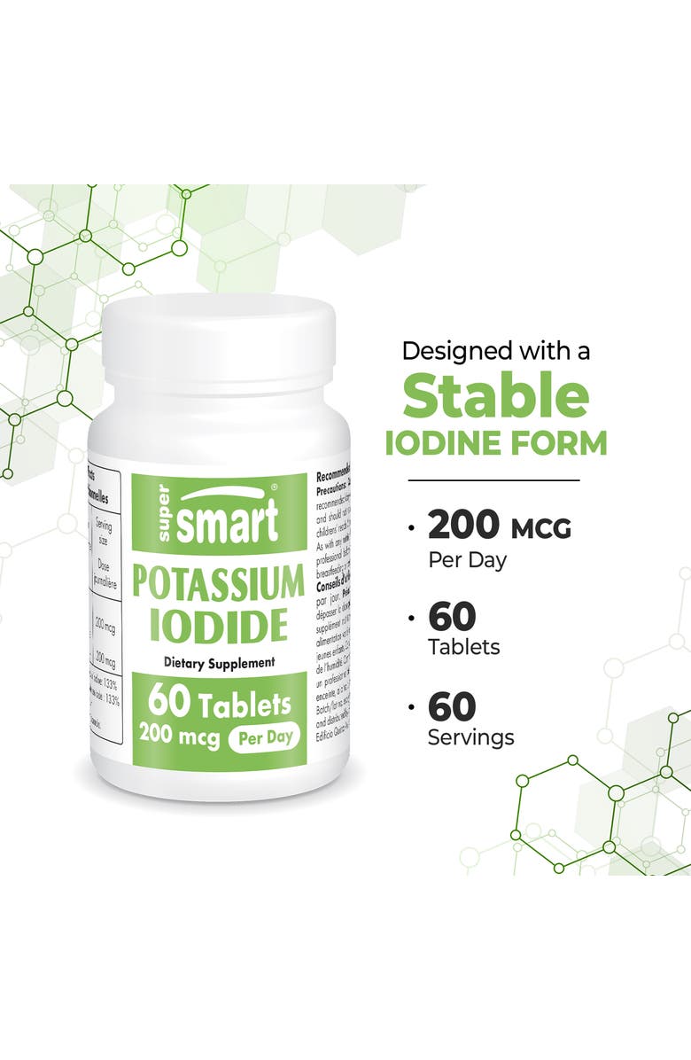 SuperSmart Potassium Iodide KI 200mcg, Alternate, color, NO COLOR