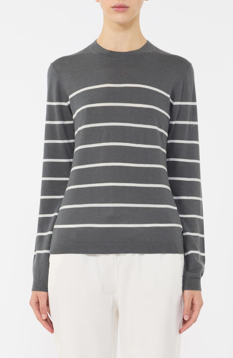 MM by Max Mara Pensile Crewneck Wool & Cashmere Sweater, Main, color, Dark Grey