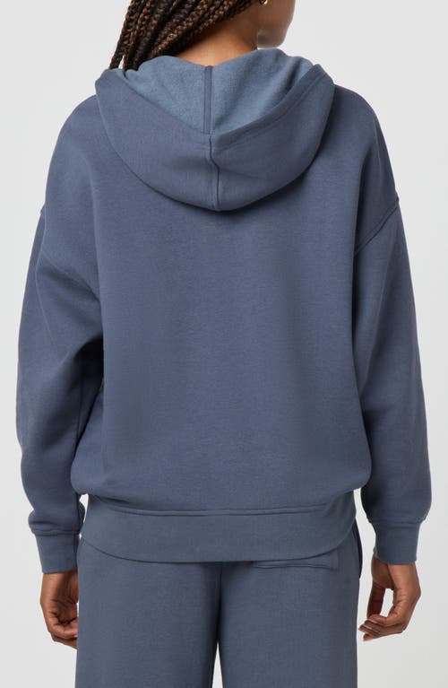 Florence By Mills Cozy Crush Oversize Zip Hoodie In Blue