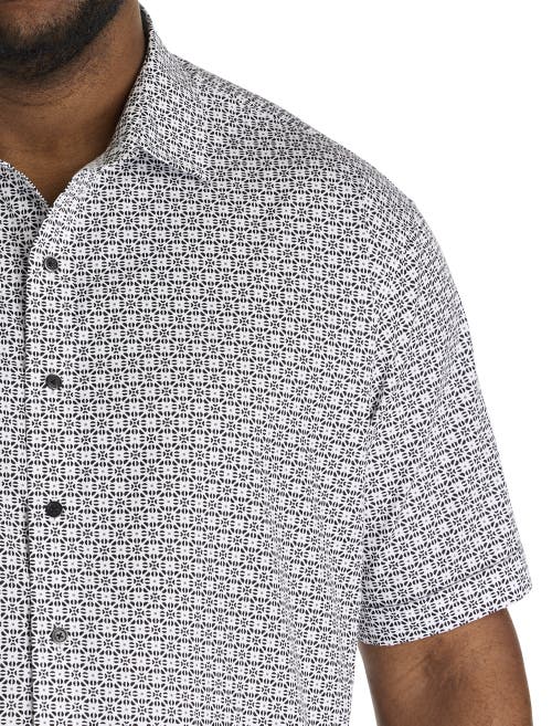 Synrgy By Dxl Big & Tall Geometric Print Sport Shirt