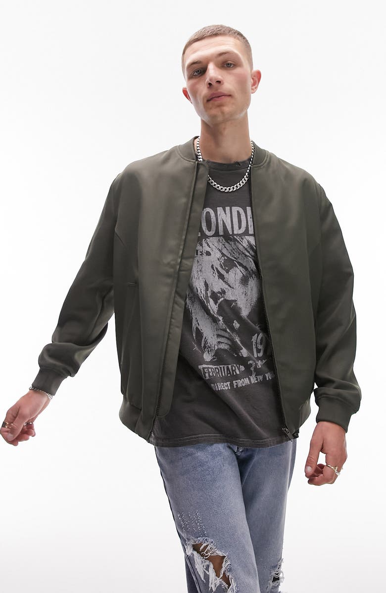 Topman Bomber Jacket, Main, color, 