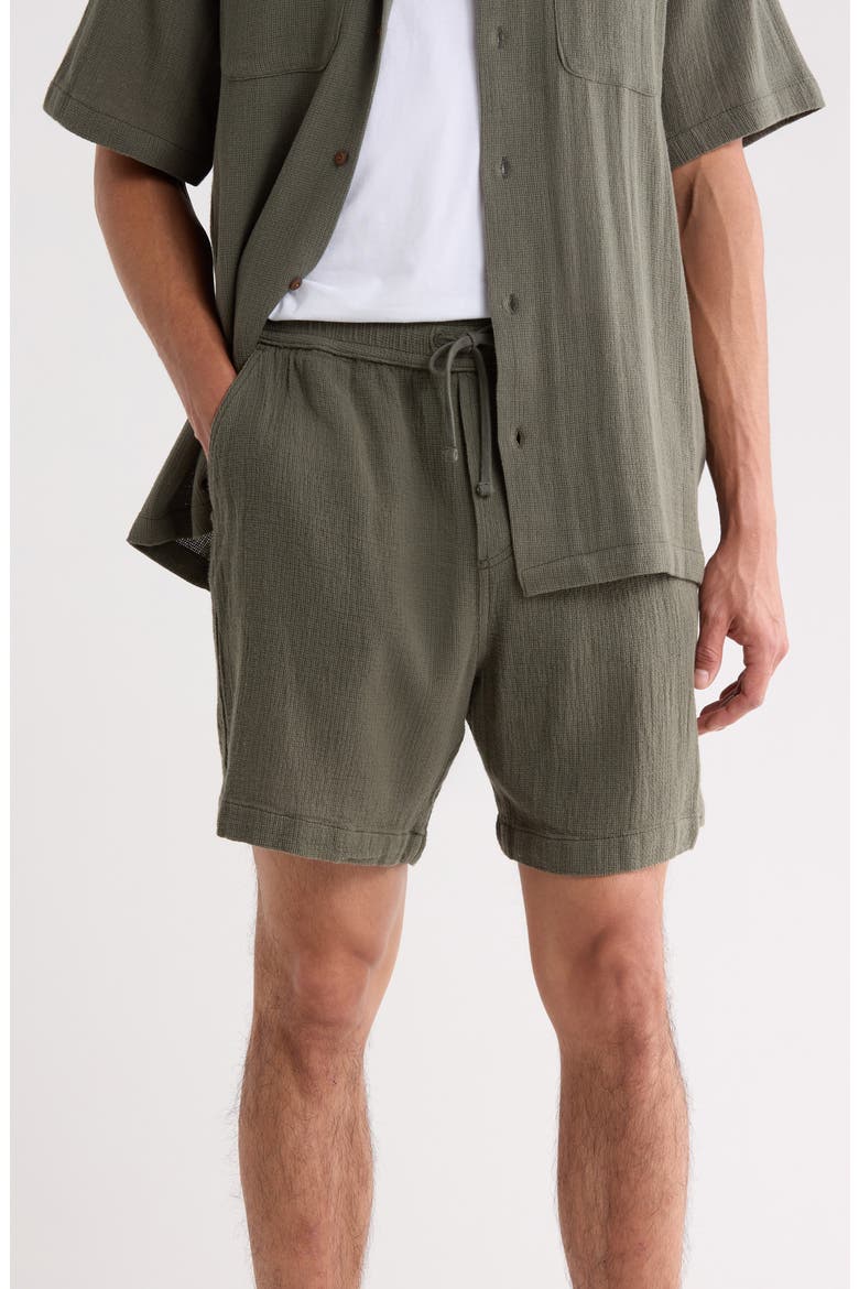 Pull-On Textured Short, Main, color, CASTOR GRAY