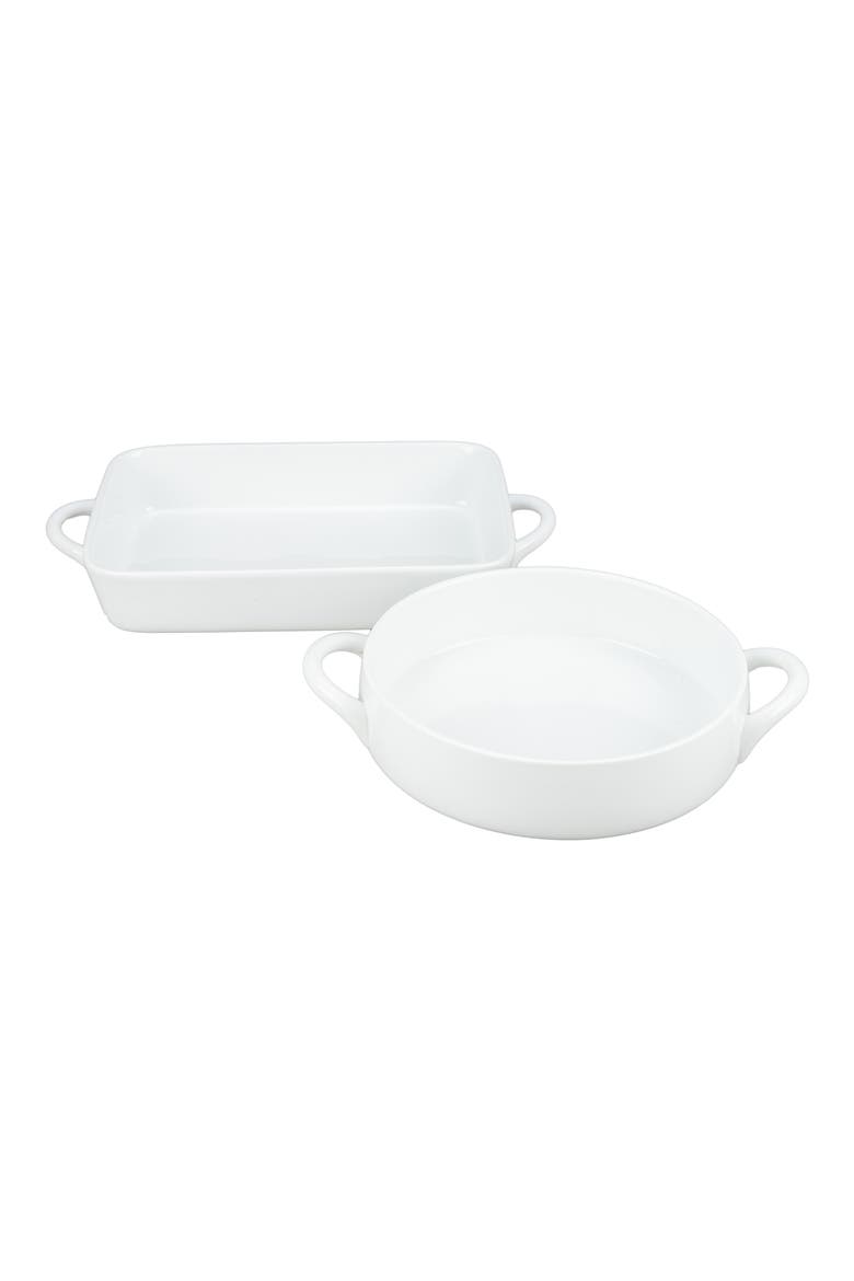 Taos 2-Piece Baking Dishes, Main, color, WHITE