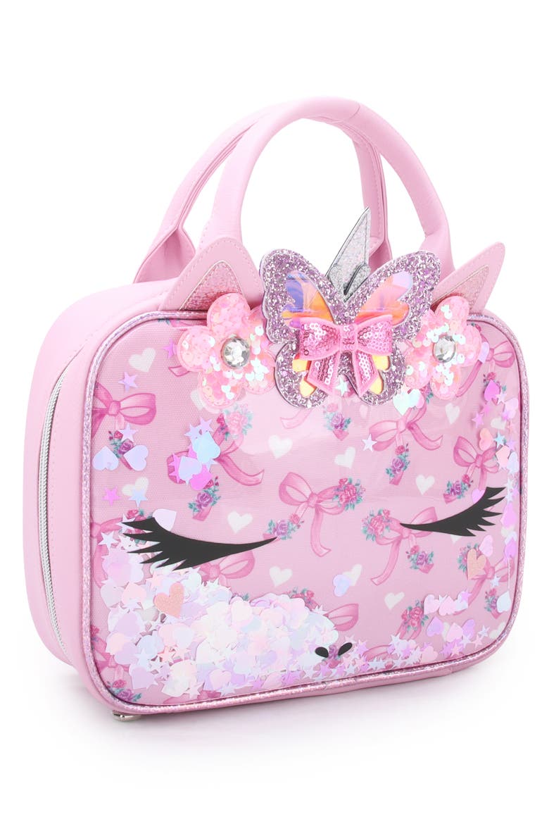 Kids' Gwen Bow Confetti Lunch Bag, Alternate, color, PETAL