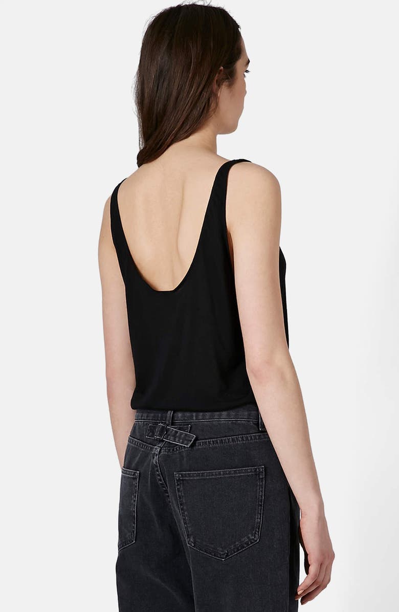 Topshop 'Premium Cash' Draped Tank, Alternate, color,