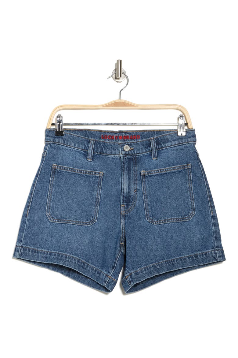 '90s Patch Pocket Midi Shorts, Alternate, color, CALMING SPRING
