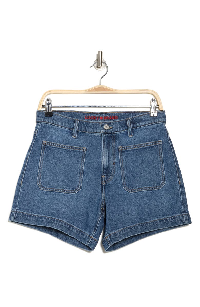 Lucky Brand '90s Patch Pocket Midi Shorts, Alternate, color,