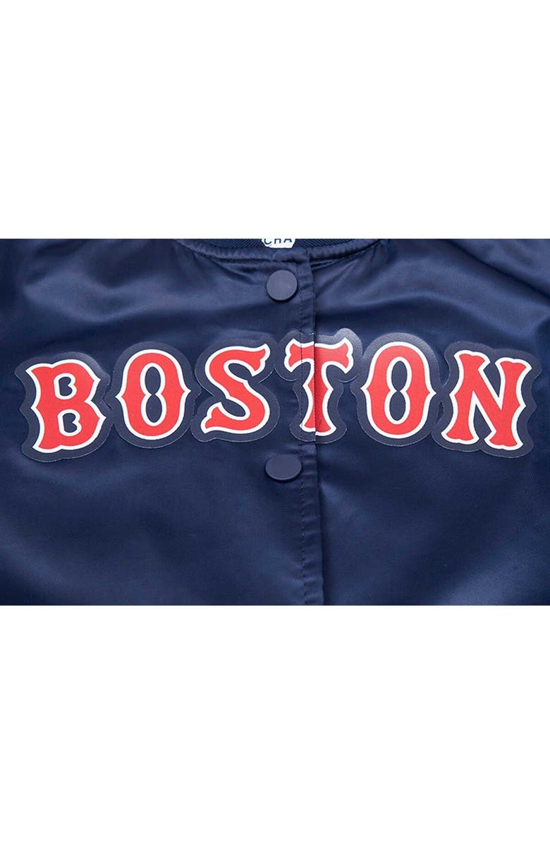 PRO STANDARD Women's Pro Standard Navy Boston Red Sox Satin Full-Snap Varsity Jacket, Alternate, color, Navy