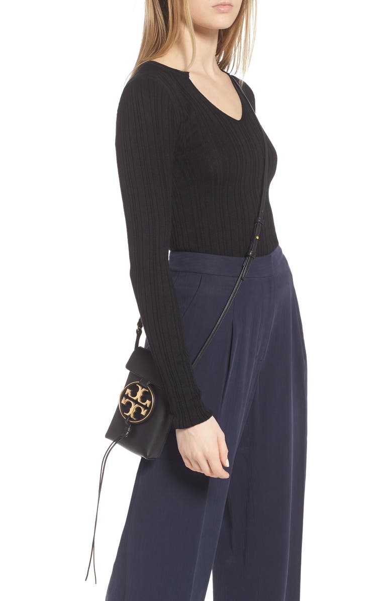 Tory Burch Miller Leather Phone Crossbody Bag, Alternate, color,