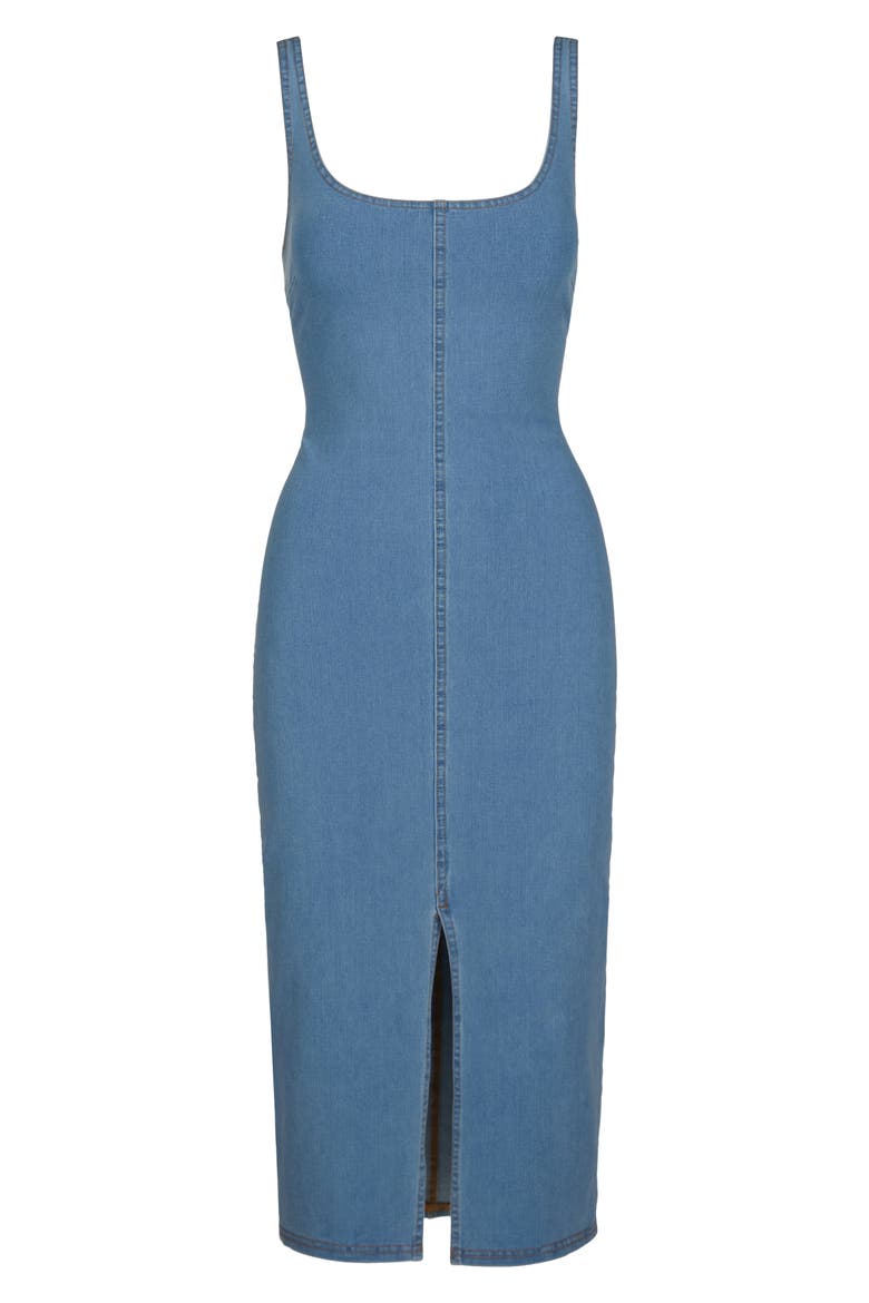 Do it All Body-Con Midi Dress, Alternate, color, WASHED INDIGO