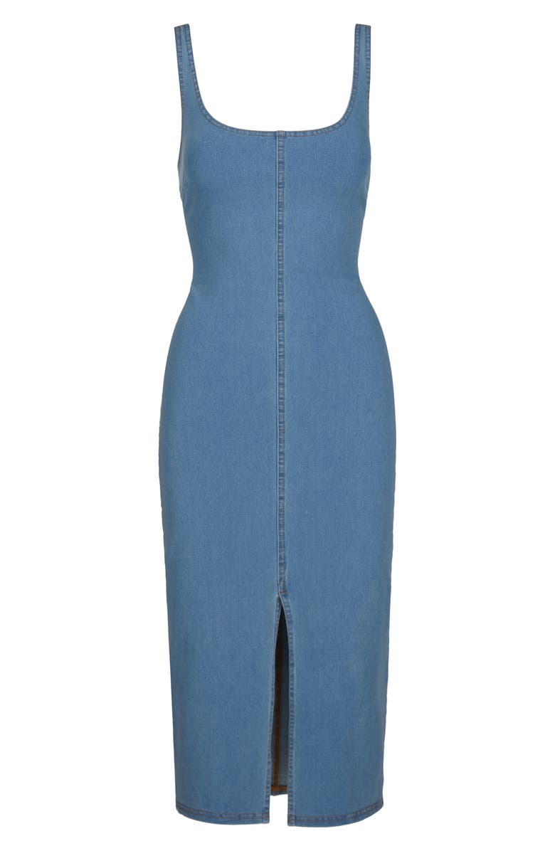 Commando Do it All Body-Con Midi Dress, Alternate, color, Washed Indigo