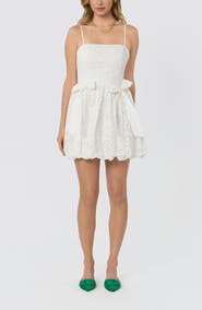 ASTR the Label Aislinn Eyelet Bubble Hem Minidress
