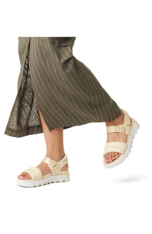 Sorel Viibe Slingback Sandal In Honey White/sea Salt