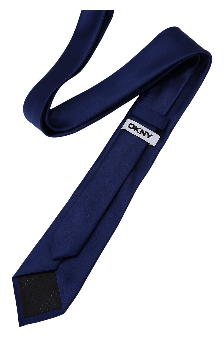 Iridescent Solid Tie, Alternate, color, NAVY