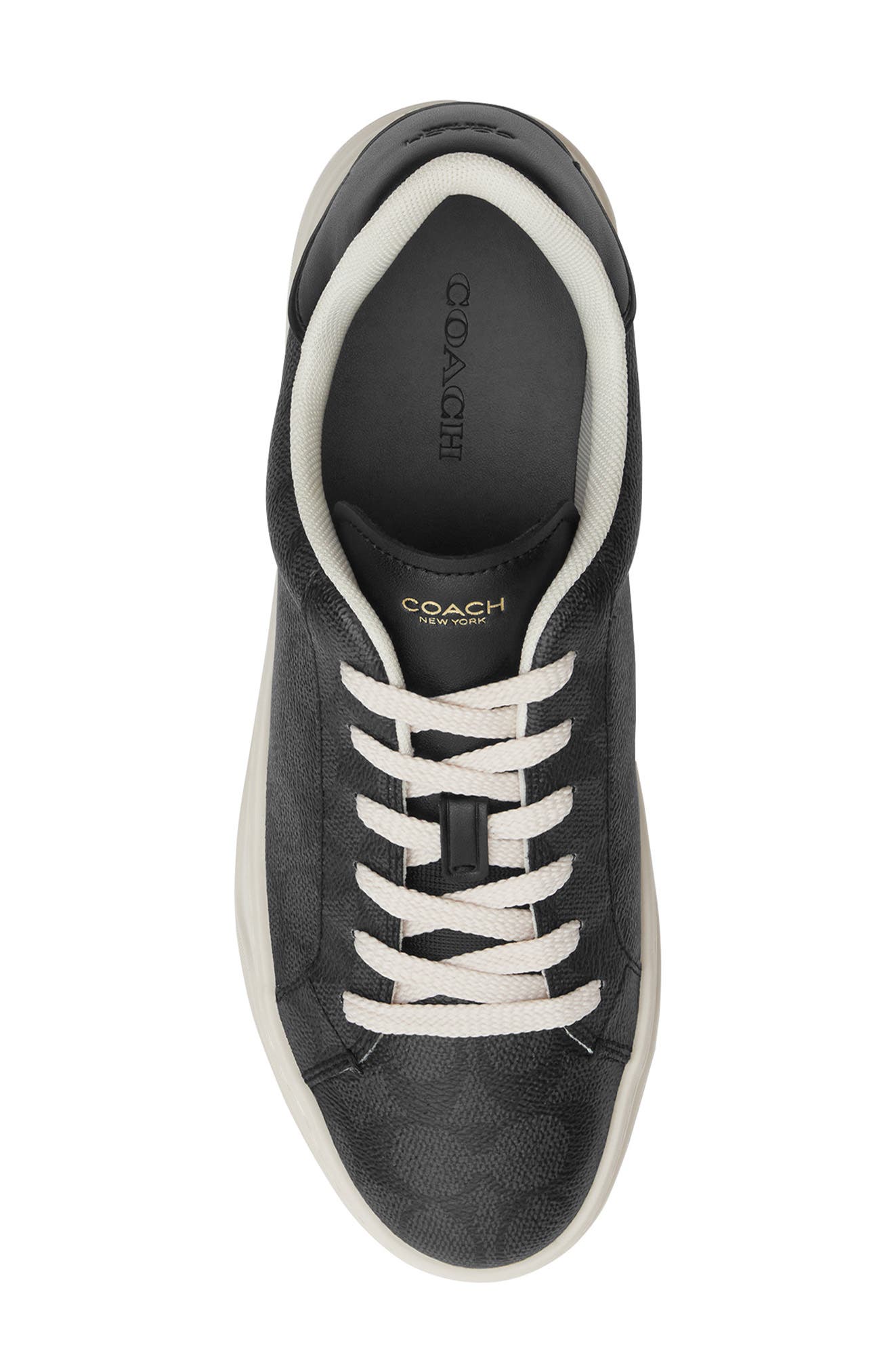 COACH High Line Signature Sneaker, Alternate, color, Charcoal/ Black